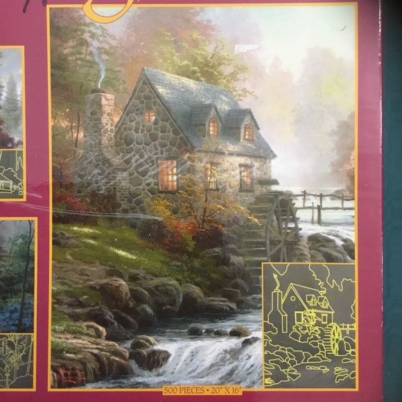 3 Jigsaw Puzzles Glow In the Dark Thomas Kinkade - Picture 4 of 6